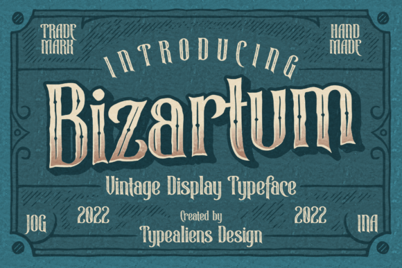 Bizartum Font Review: A Distressed Victorian Typeface for Branding