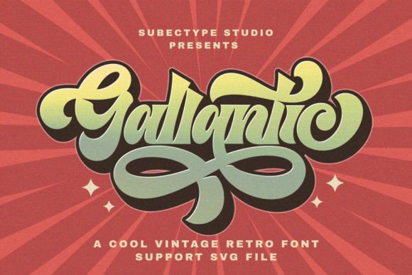 Gallantic Font: A Retro Typeface for Editorial Design
