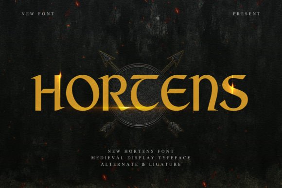 Hortens Font: Bold Medieval Style for Digital Campaigns