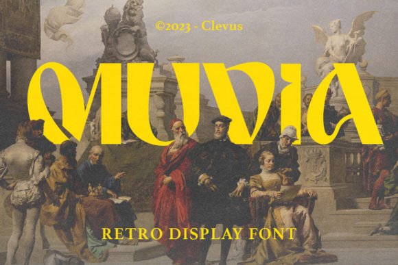 Muvia Font: A Retro Display Typeface for Branding