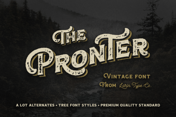 Pronter Font Review: A Vintage Typeface for Authentic Branding