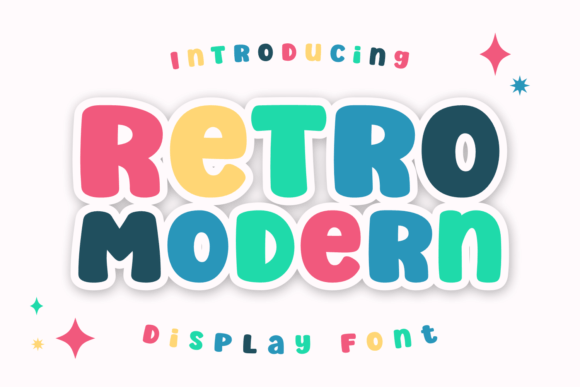 Retro Modern Font: Bold Display Type for Kids Crafts